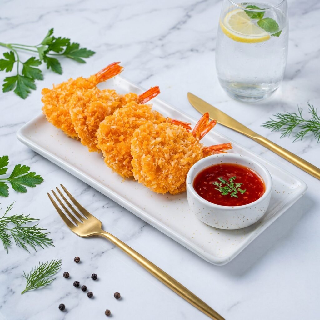 Nic's Food Butterfly Shrimp Katsu 250gr — Udang Butterfly Panko Premium Isi 8 Pcs
