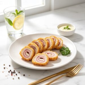 Nic's Food Chicken Cordon Roll Premium 1000gr — Ayam Gulung Keju Ham Klasik Isi 10 Pcs