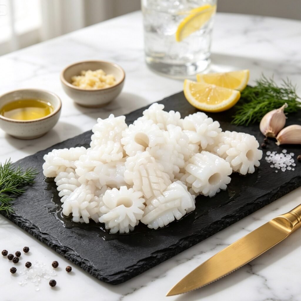 Nic's Food Cumi Flower Premium 250gr — Cumi Dipotong Dekoratif Fine Dining Hotel