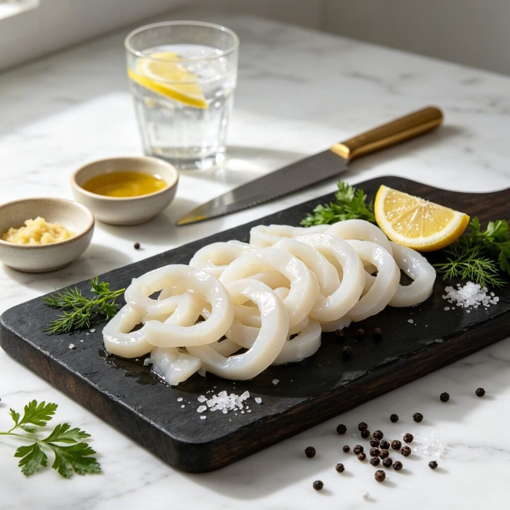 Nic's Food Cumi Ring Segar 250gr — Cumi Dipotong Ring Siap Masak Restoran