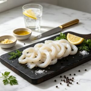 Nic's Food Cumi Ring Segar 250gr — Cumi Dipotong Ring Siap Masak Restoran