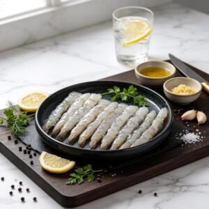 Nic's Food Shrimp Vannamei Nobashi 31/40 250gr — Udang Nobashi Segar Standar Ekspor