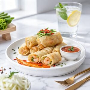Nic's Food Shrimp Vegetables Spring Roll 1000gr — Lumpia Udang Sayuran Jumbo Isi 17 Pcs