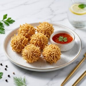 Nic's Food Udang Rambutan Crispy Premium 250gr — Udang Goreng Mie Tampilan Unik Isi 7 Pcs